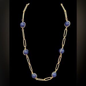 Avon (RARE) Vintage Simulated Lapis Necklace 1991 New Old Stock